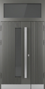 Входная группа с терморазрывом, МДФ RAL, остеклением, отбойниками и бугельными ручками