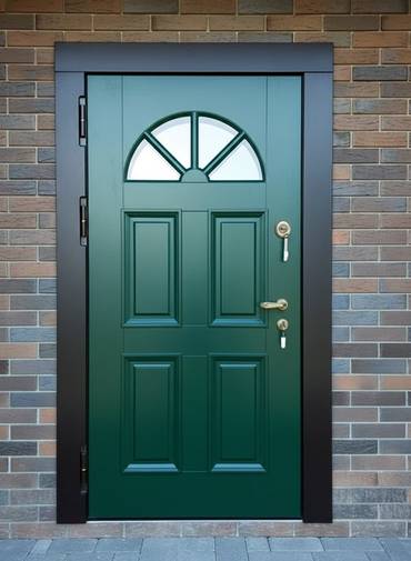 Зеленая входная дверь